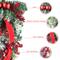 Glitzhome® 25" Flocked Berry, Ornament & Pinecone Ribbon Teardrop